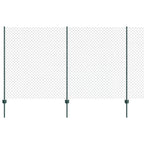Recinzione a maglie metalliche con pali 10 x 1,4 m