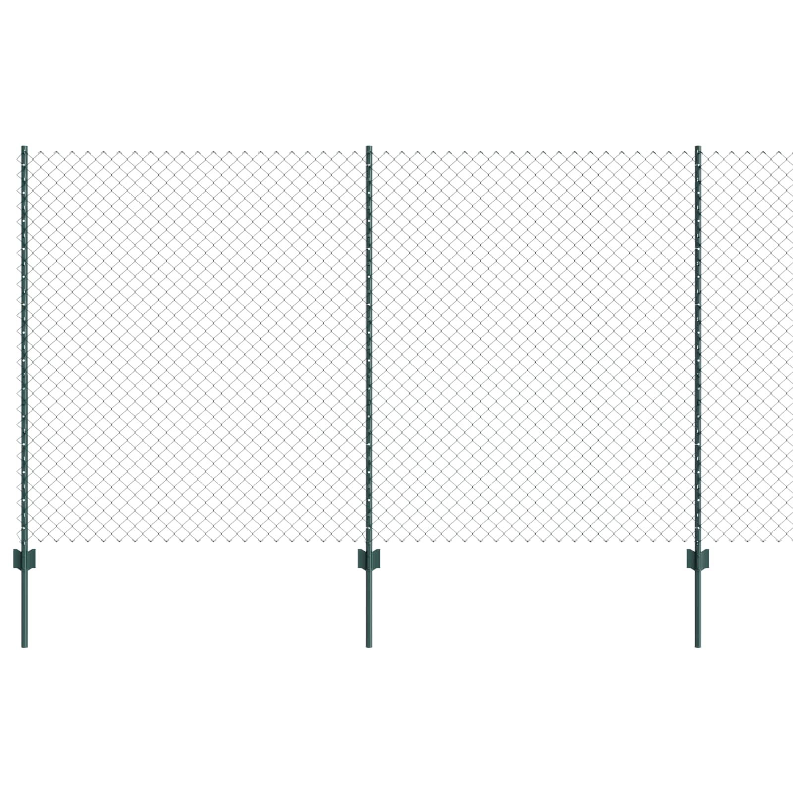 Recinzione a maglie metalliche con pali 10 x 1,4 m
