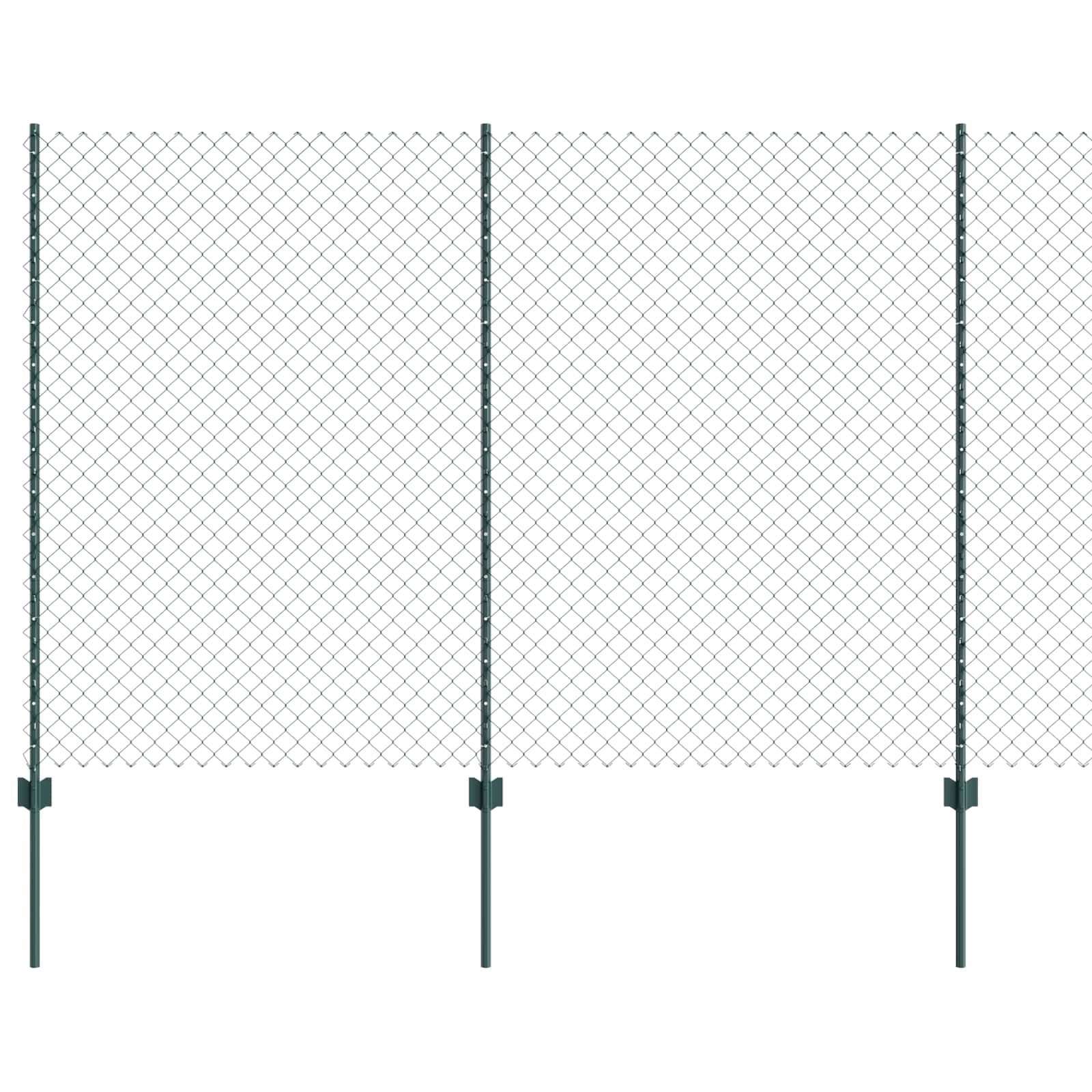Recinzione a maglie metalliche con pali 10 x 1,5 m