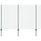 Recinzione a maglie metalliche con pali 10 x 1,5 m