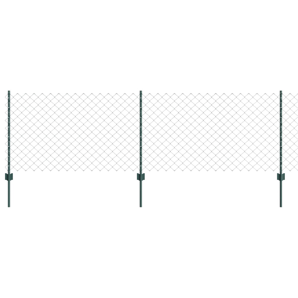 Recinzione a maglie metalliche con palo 10 x 0,8 m