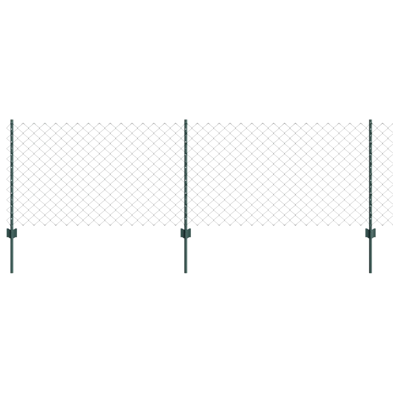 Recinzione a maglie metalliche con palo 10 x 0,8 m