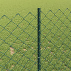 Recinzione a maglie metalliche con pali 10 x 1 m - Acciaio rivestito PVC verde
