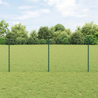 Recinzione a maglie metalliche con pali 10 x 1 m - Acciaio rivestito PVC verde