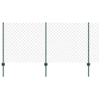 Recinzione a maglie metalliche con pali 10 x 1 m - Acciaio rivestito PVC verde