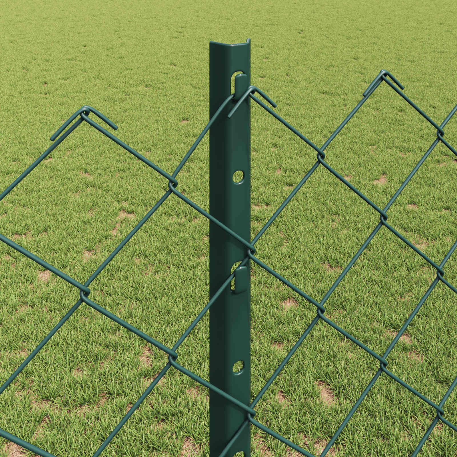 Recinzione a maglie metalliche con palo 10 x 1,2 m