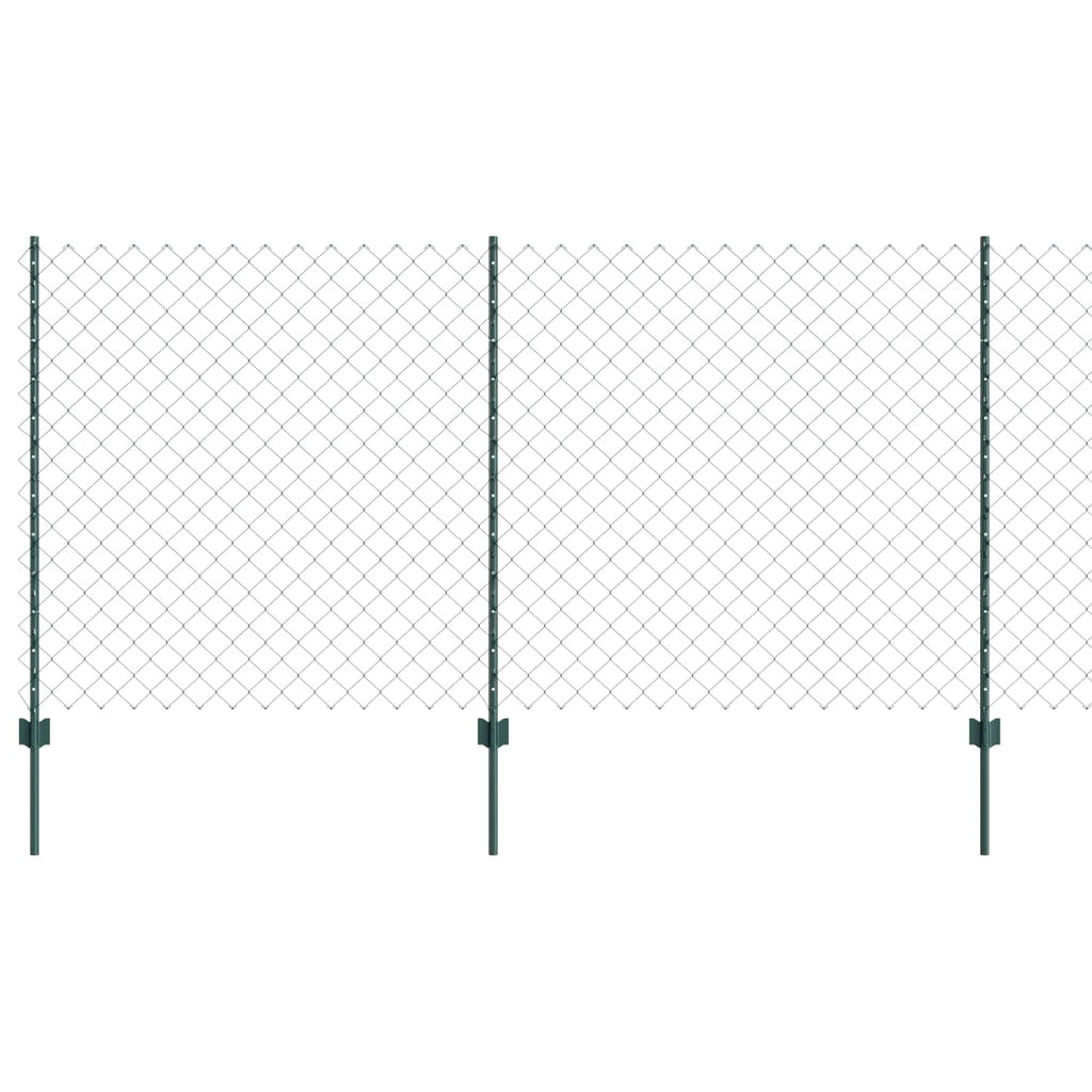 Recinzione a maglie metalliche con palo 10 x 1,2 m