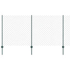 Recinzione a maglie metalliche con palo 10 x 1,2 m