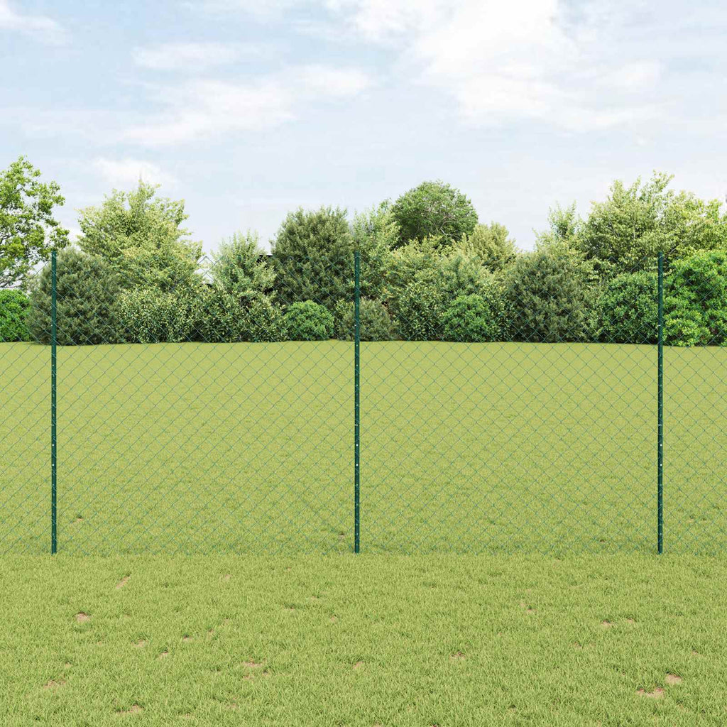 Recinzione a maglie metalliche con palo 10 x 1,5 m