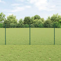 Recinzione a maglie metalliche con pali 25 x 1 m - Acciaio rivestito PVC verde