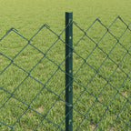 Recinzione a maglie metalliche con palo 25 x 0,6 m (P x H)