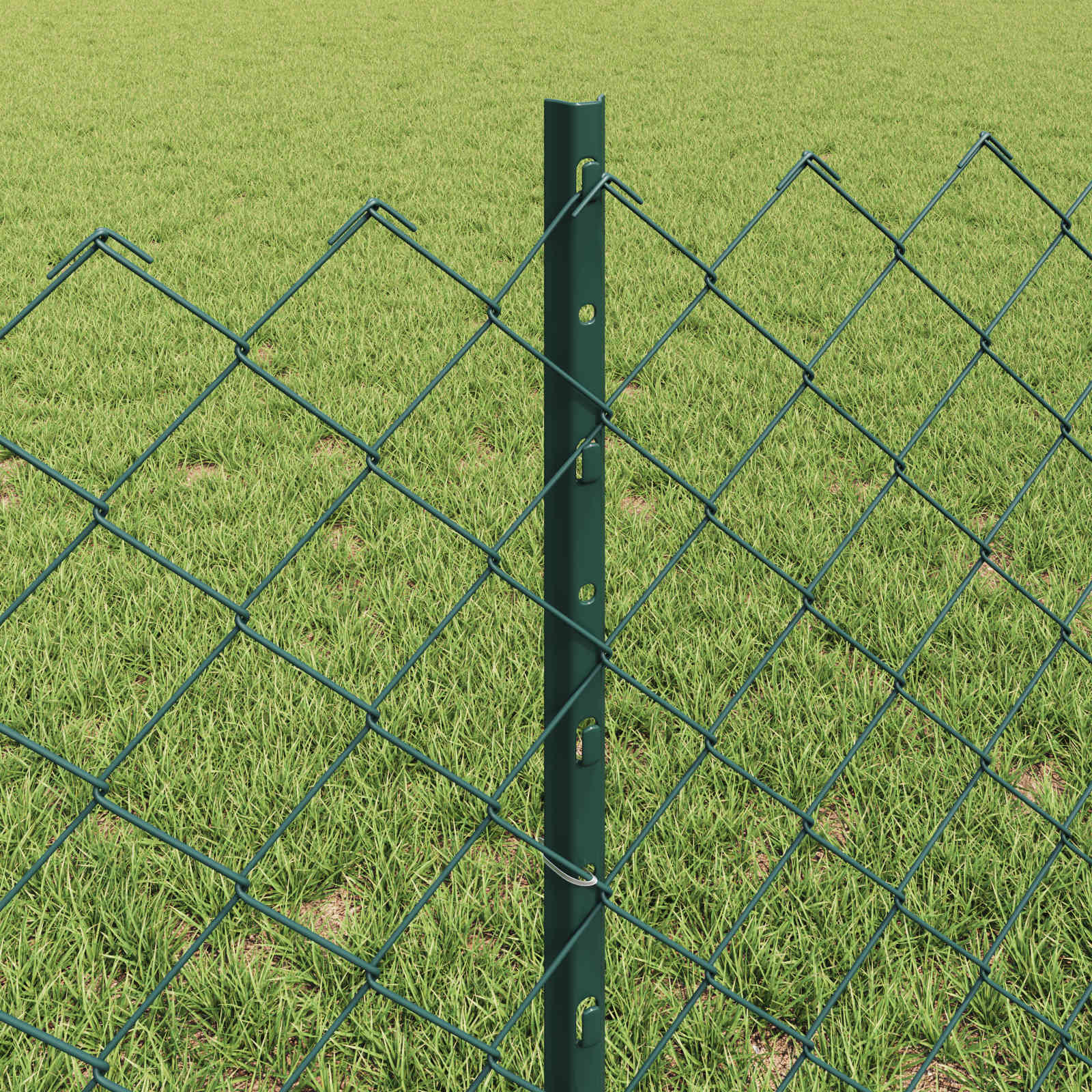 Recinzione a maglie metalliche con palo 25 x 0,6 m (P x H)
