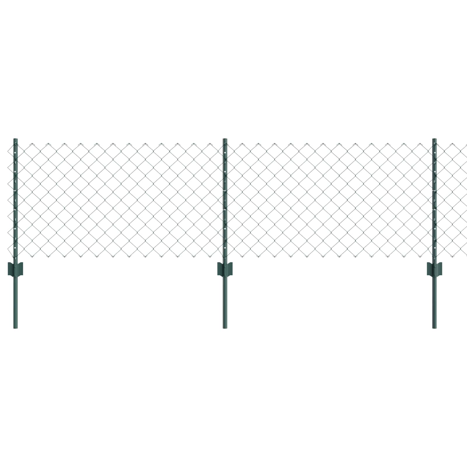Recinzione a maglie metalliche con palo 25 x 0,6 m (P x H)