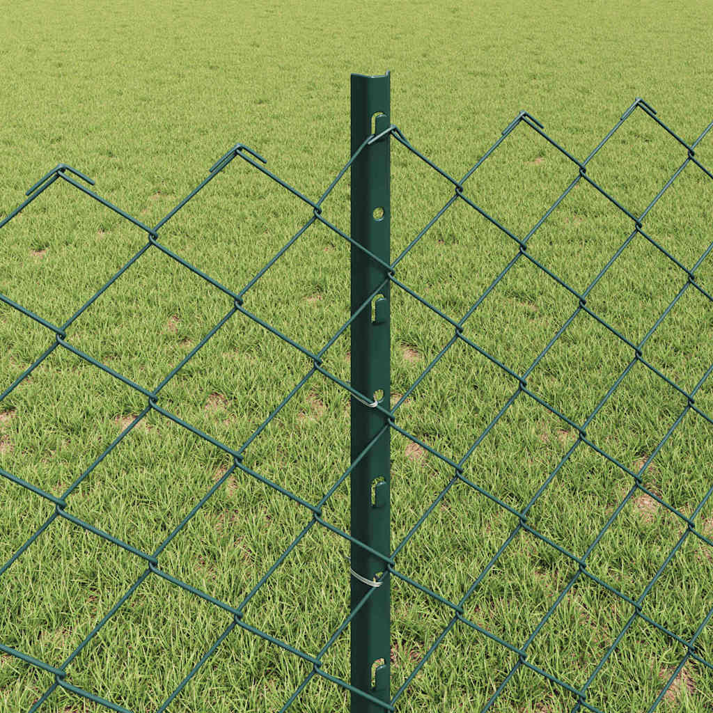 Recinzione a maglie metalliche con palo 25 x 0,8 m