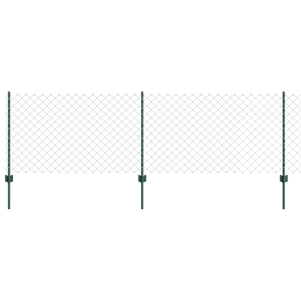 Recinzione a maglie metalliche con palo 25 x 0,8 m