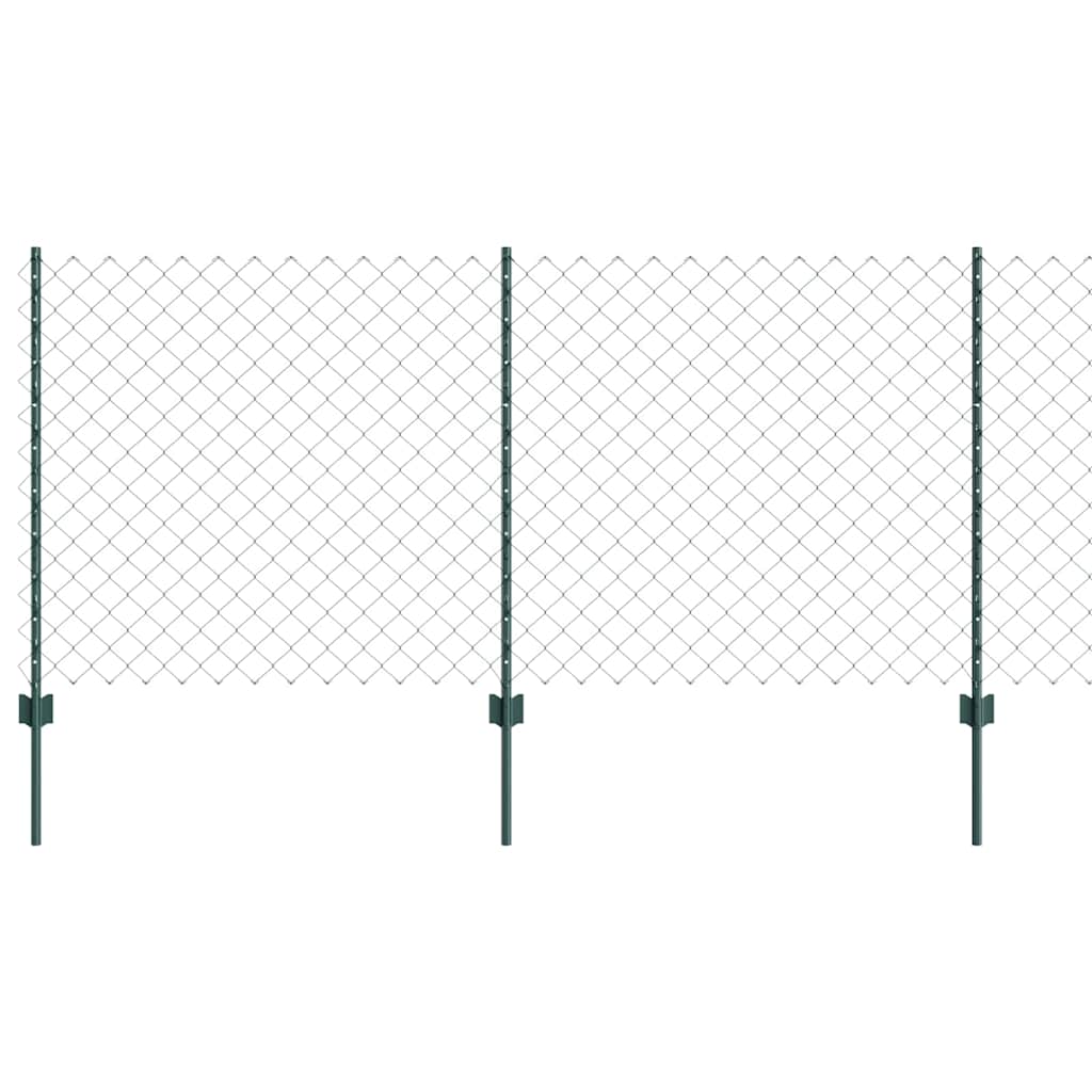 Recinzione a maglie metalliche con pali 25 x 1 m (L x H)