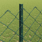 Recinzione a maglie metalliche con palo 25 x 1,2 m - Acciaio rivestito PVC verde