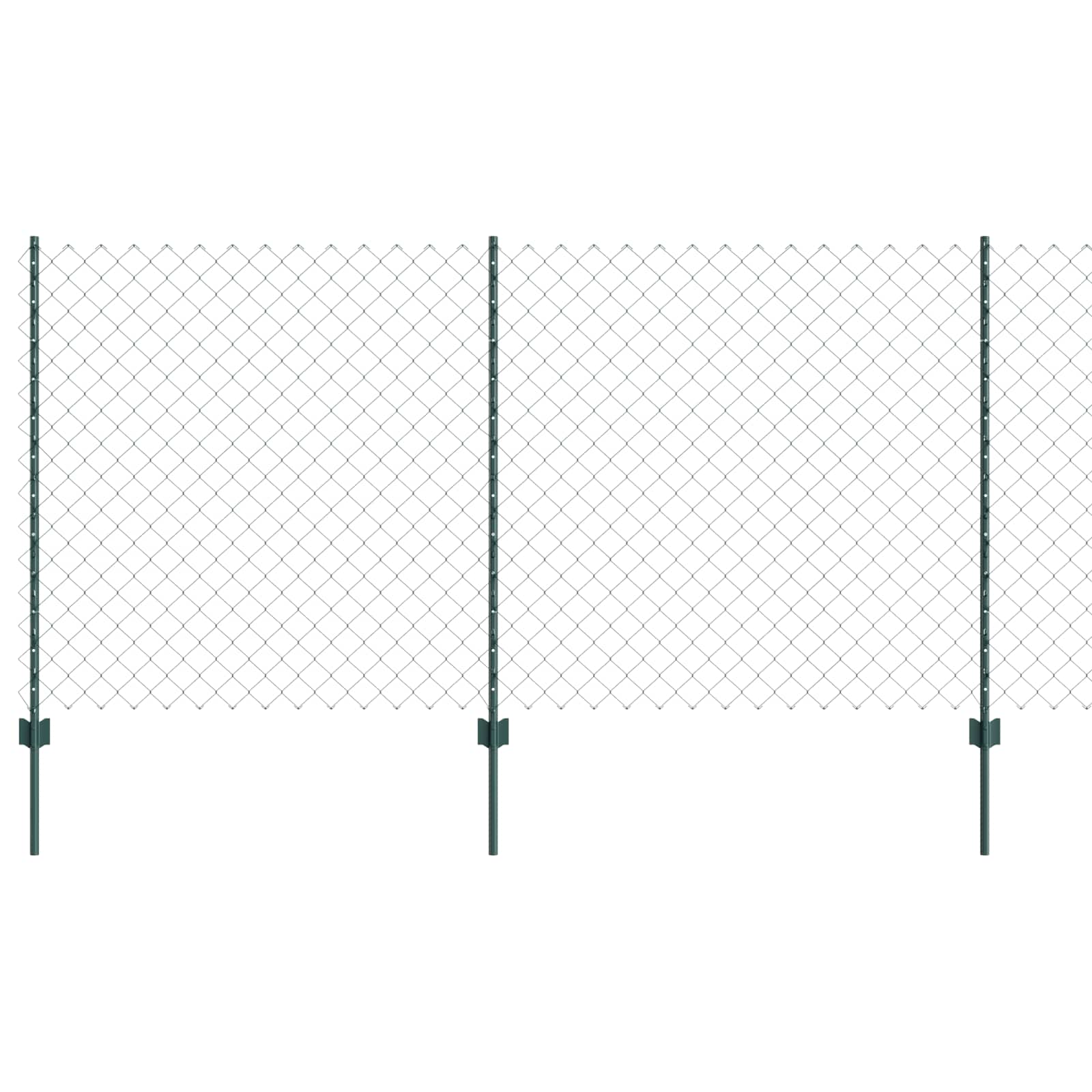 Recinzione a maglie metalliche con palo 25 x 1,2 m - Acciaio rivestito PVC verde