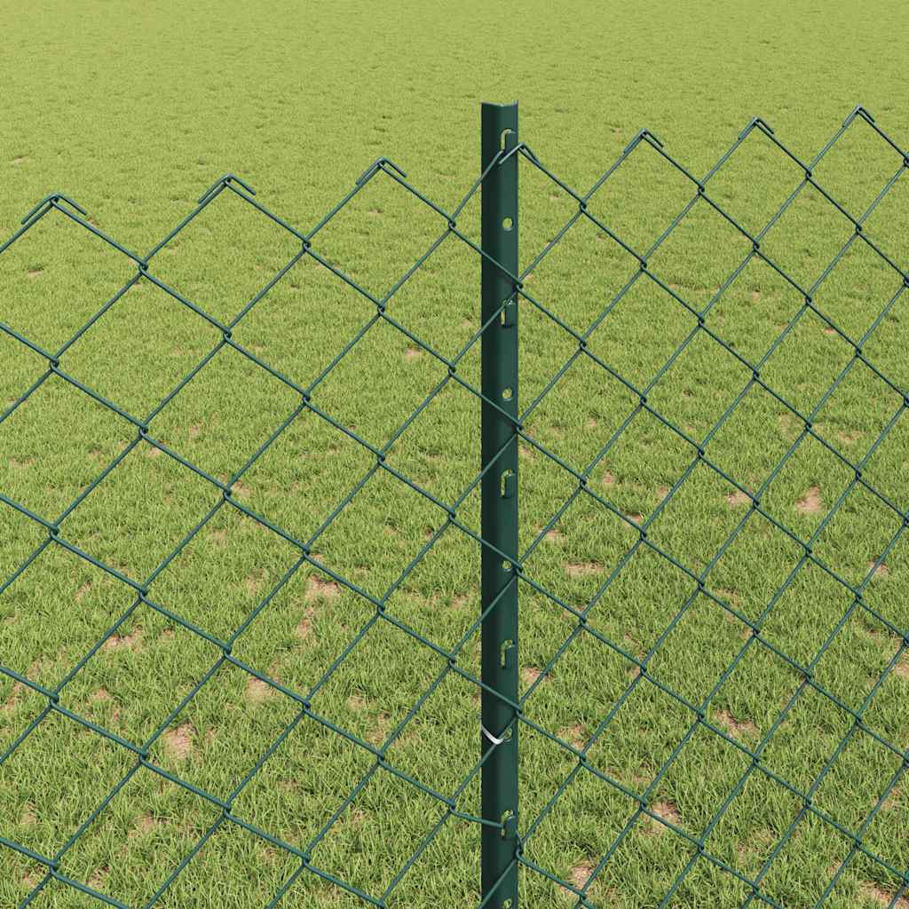 Recinzione a maglie metalliche con palo 25 x 1,5 m