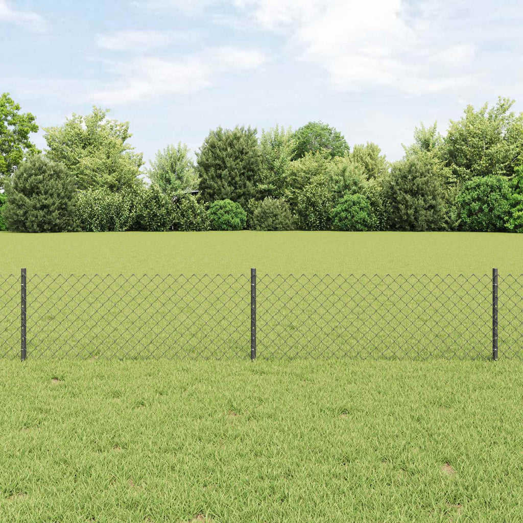Recinzione a maglie metalliche con palo 10 x 0,4 m (P x H)