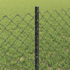 Recinzione a maglie metalliche con palo 10 x 0,6 m (L x H)