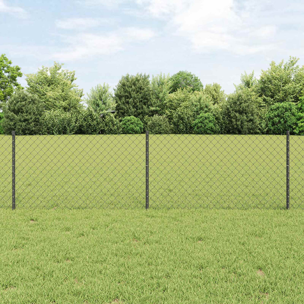Recinzione a maglie metalliche con palo 10 x 0,6 m (L x H)