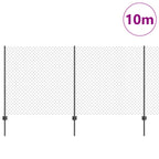 Recinzione a maglie metalliche con palo 10 x 1,2 m
