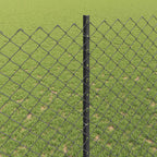 Recinzione a maglie metalliche con pali 10 x 1,4 m