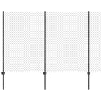 Recinzione a maglie metalliche con pali 10 x 1,6 m