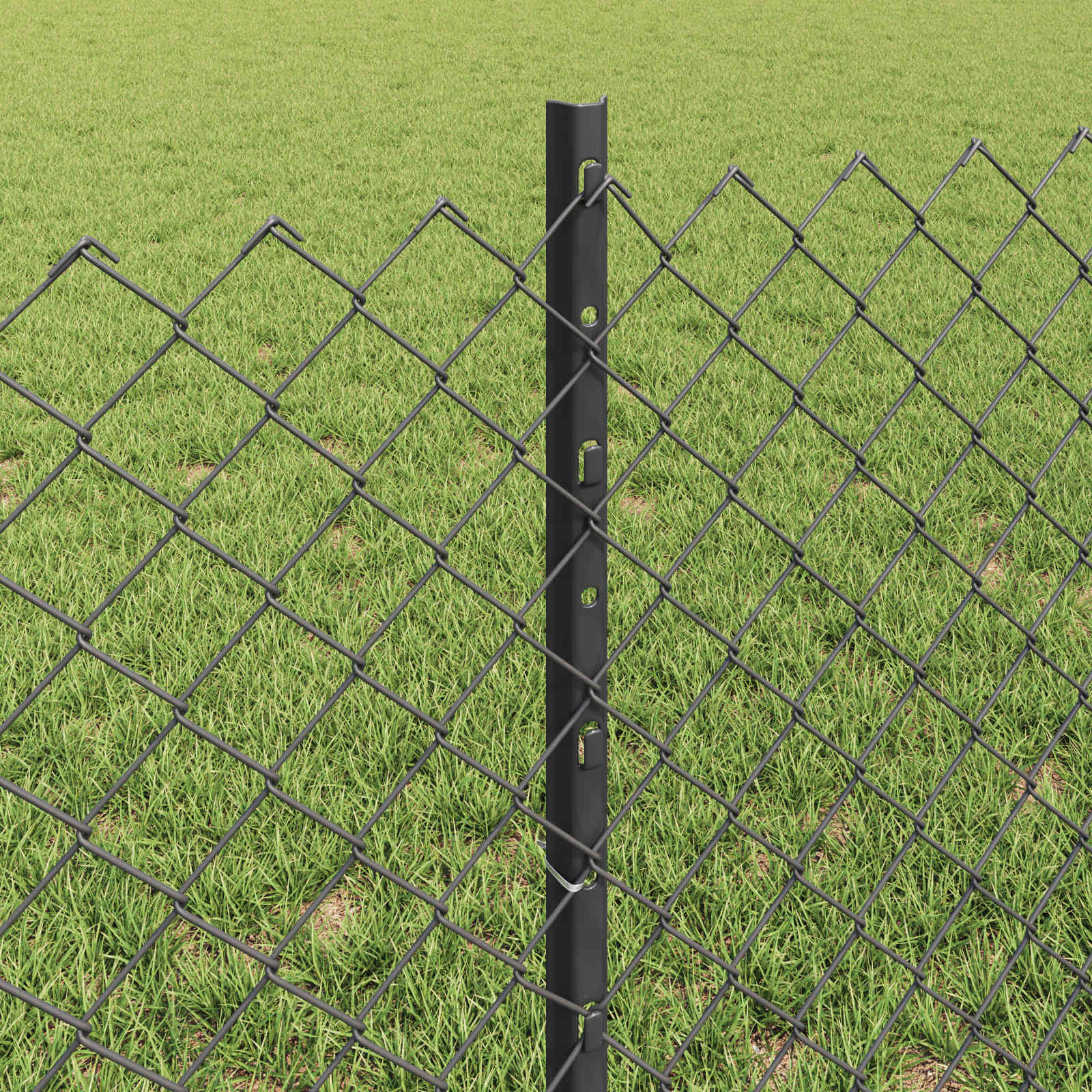 Recinzione a maglie metalliche con palo 25 x 0,6 m (P x H)