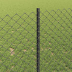Recinzione a maglie metalliche con pali 25 x 1 m (L x H)