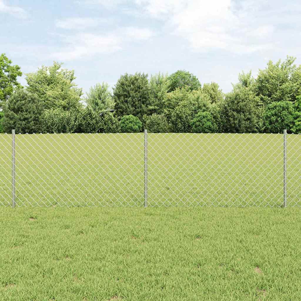 Recinzione a maglie metalliche con palo 10 x 0,6 m (L x H)