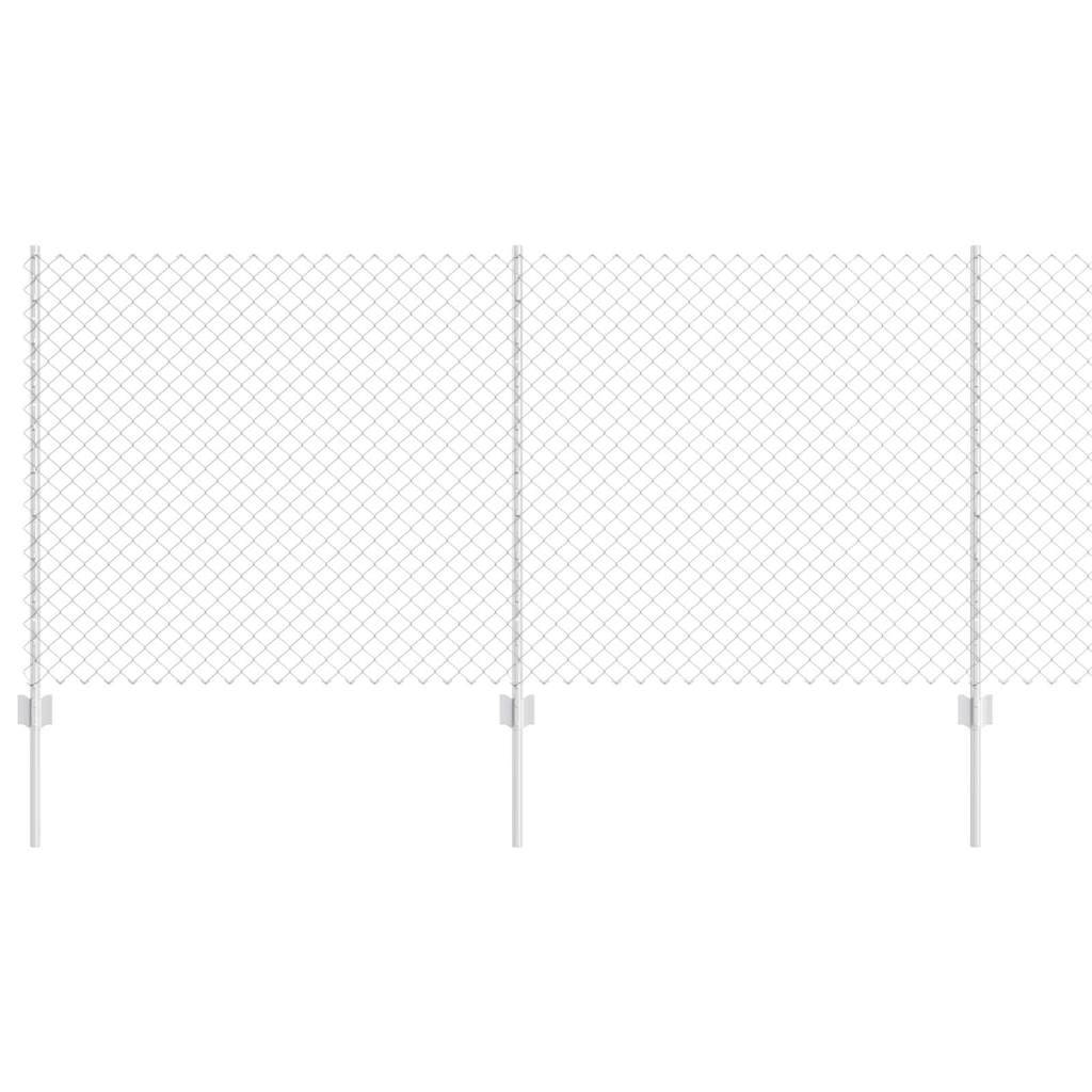 Recinzione a maglie metalliche con pali 10 x 1 m (L x H)