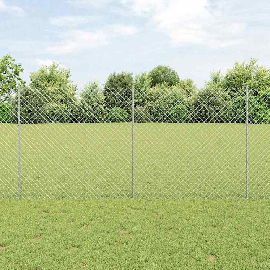 Recinzione a maglie metalliche con palo 10 x 1,2 m