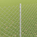 Recinzione a maglie metalliche con palo 10 x 1,4 m - Acciaio zincato