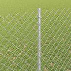 Recinzione a maglie metalliche con pali 10 x 1,5 m