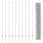 Recinzione a maglie metalliche con pali 10 x 1,5 m