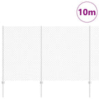 Recinzione a maglie metalliche con pali 10 x 1,5 m