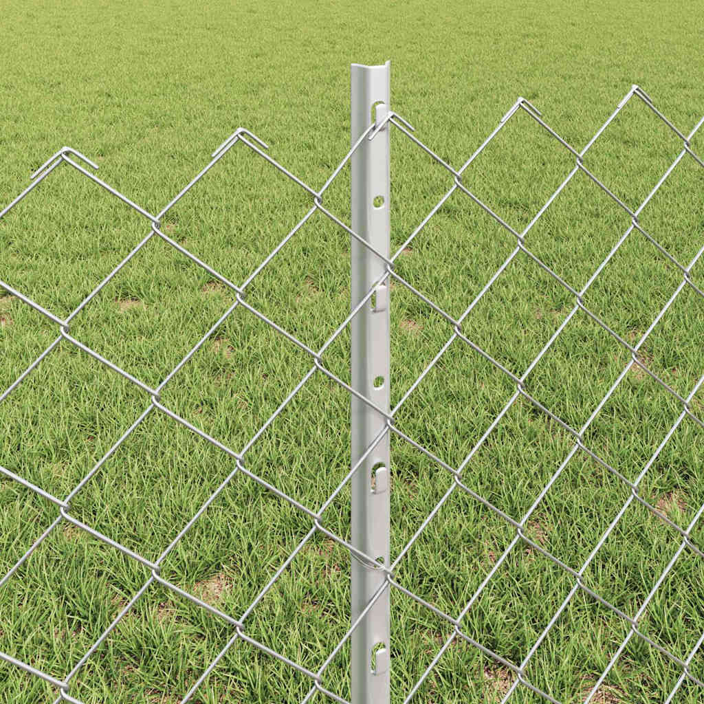 Recinzione a maglie metalliche con palo 10 x 0,6 m (L x H)
