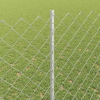 Recinzione a maglie metalliche con palo 10 x 1,4 m acciaio zincato