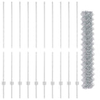 Recinzione a maglie metalliche con palo 10 x 1,4 m acciaio zincato