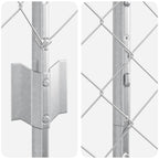 Recinzione a maglie metalliche con pali 10 x 1,5 m - Acciaio zincato
