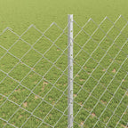 Recinzione a maglie metalliche con pali 10 x 1,5 m - Acciaio zincato