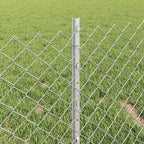 Recinzione a maglie metalliche con palo 25 x 0,4 m - Acciaio zincato