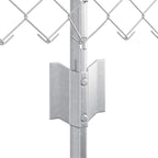 Recinzione a maglie metalliche con pali 25 x 0,6 m
