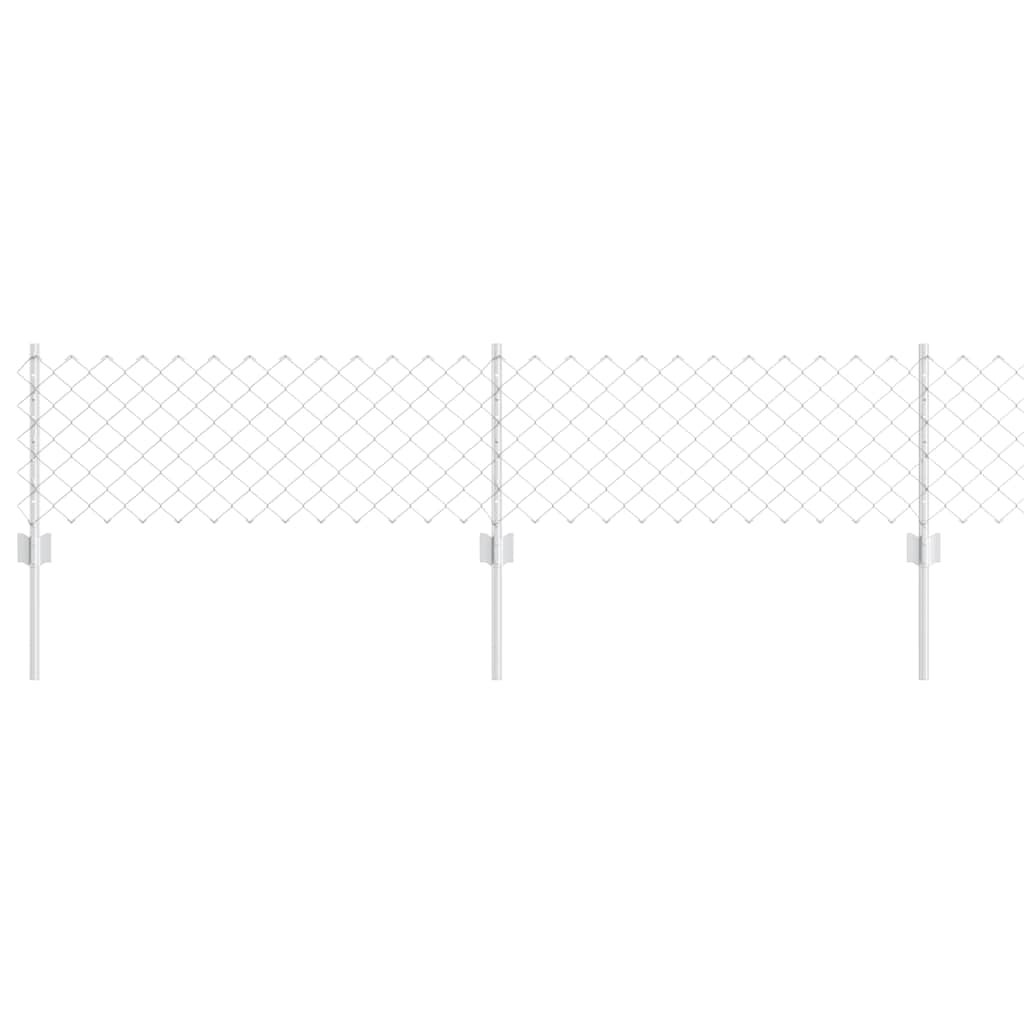 Recinzione a maglie metalliche con palo 25 x 0,4 m