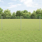 Recinzione a maglie metalliche con palo 25 x 0,8 m acciaio zincato