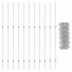 Recinzione a maglie metalliche con palo 25 x 0,8 m acciaio zincato