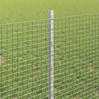Recinzione in rete saldata zincata 10 x 0,8 m con pali