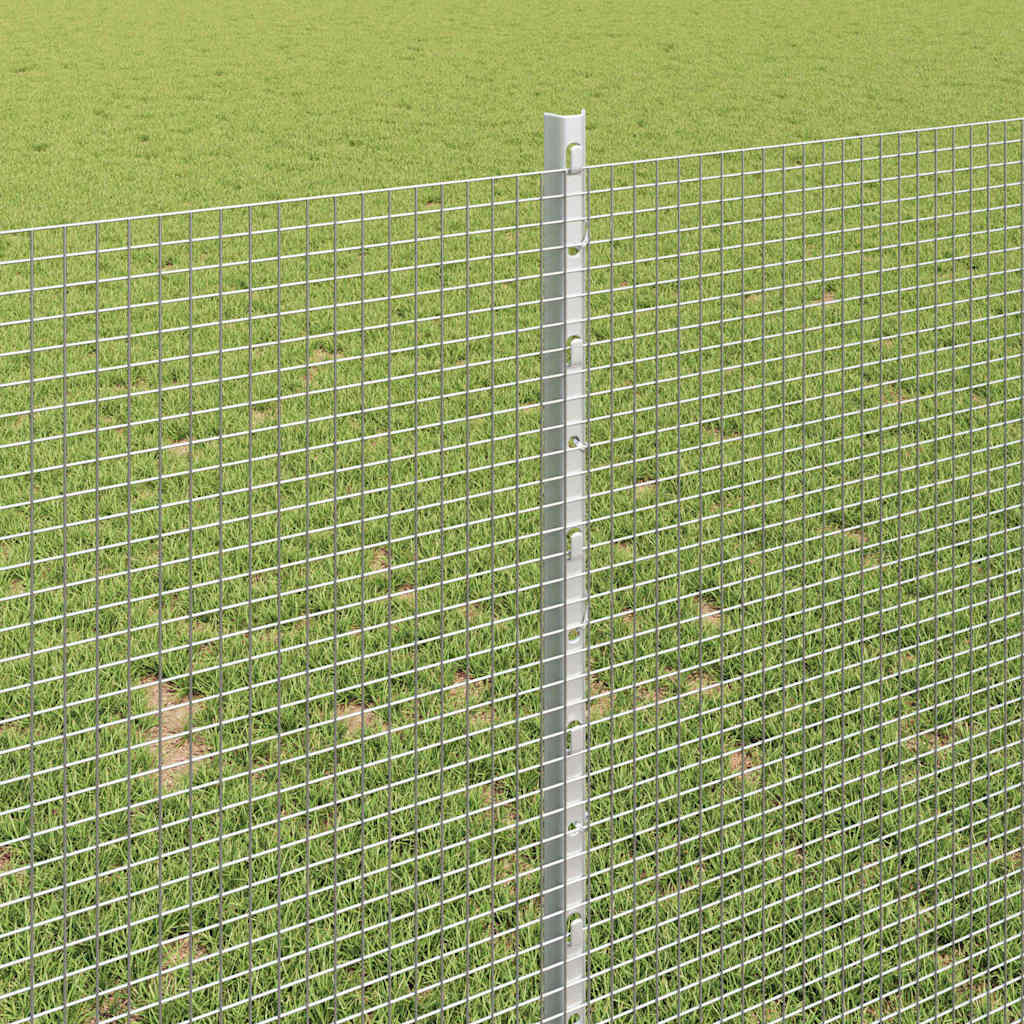 Recinzione in rete saldata con palo 10 x 1 m (L x H) - Acciaio zincato